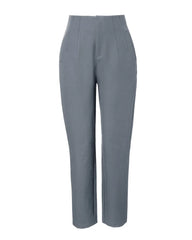 Elegant Women Chic Fashion Detail Office Wear Pants Vintage High Waist Zipper Fly Female Slim Trousers Mujer Solid Suit Pants